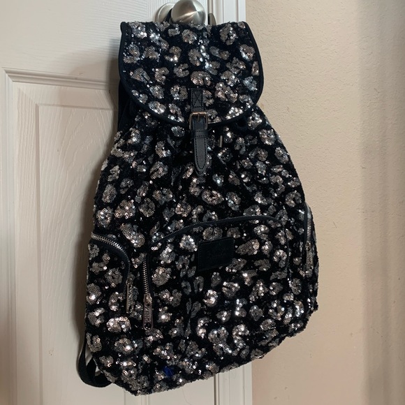 Victoria’s Secret Leopard Sequins Backpack - Picture 2 of 5
